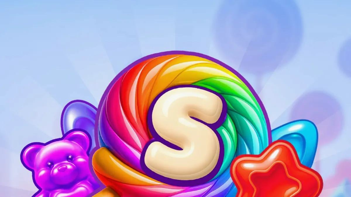 Tampilan visual slot Sugar Merge Up dengan tema permen yang ceria